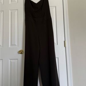 Nicole Miller Black Sleeveless Jumpsuit with V-Neckline